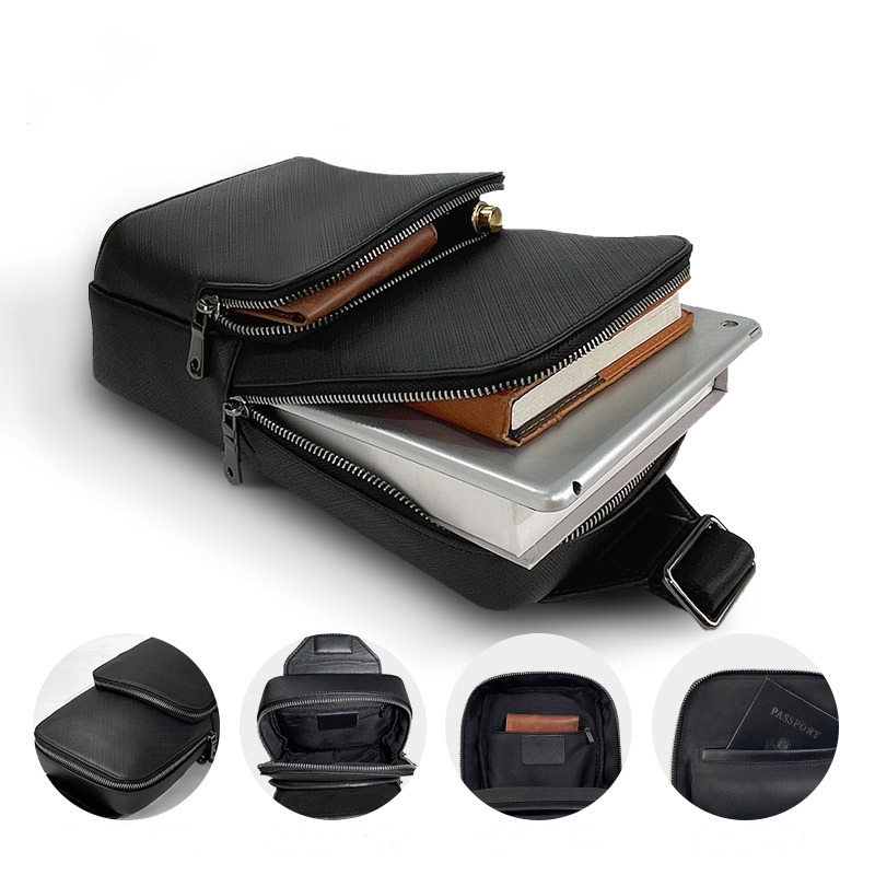 Leather Backpack Vintage - Bolso de pecho de cuero Real