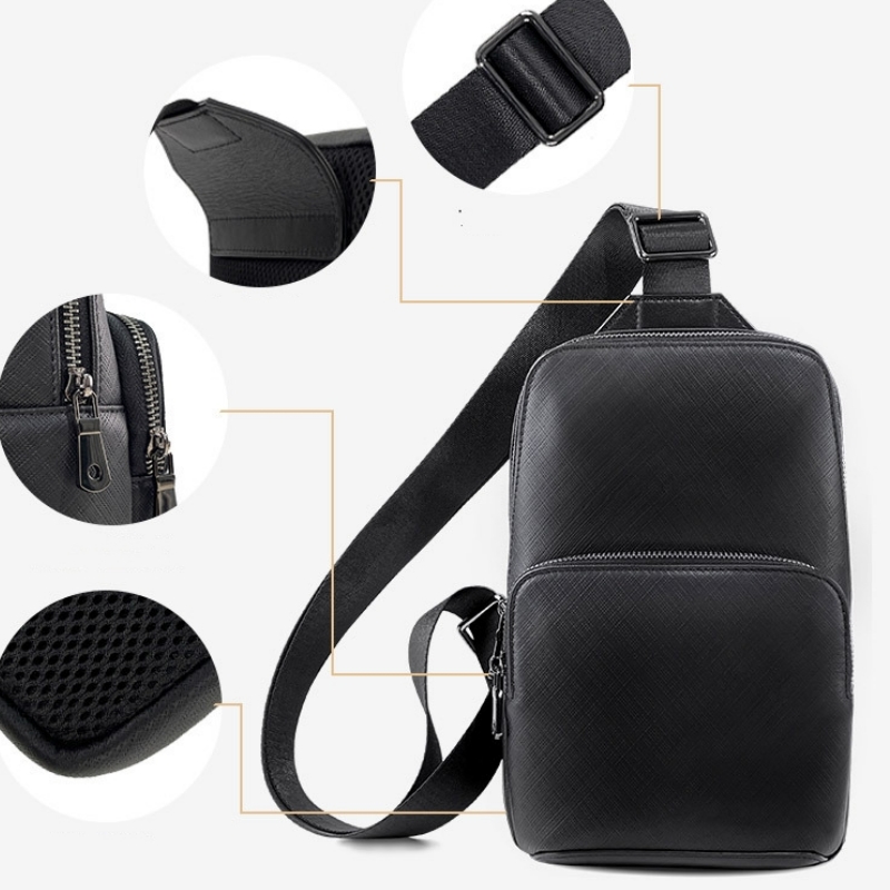 Bolso de pecho de cuero Real p - Leather Backpack Vintage reseña y precio