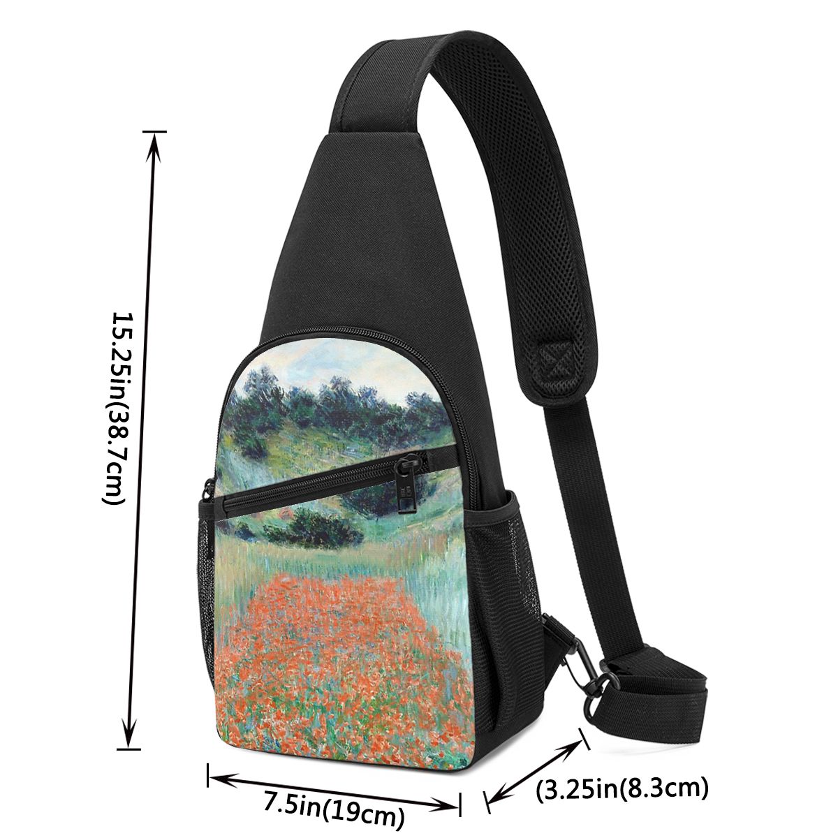 1885 Claude Monet Poppy Field  - Sling Backpack Shoulder reseña y precio