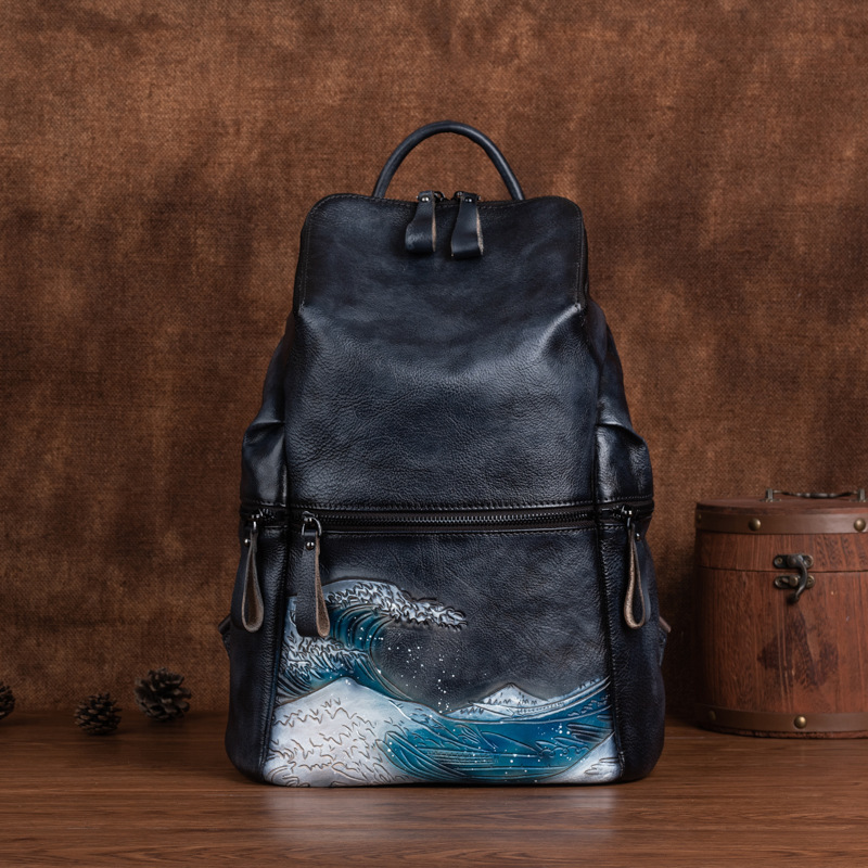 Mochila Johnature de cuero gen - Leather Backpack Vintage reseña y precio