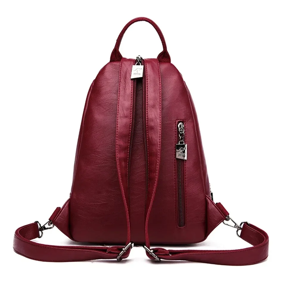 Mochilas multifuncionales de c - Leather Backpack Vintage reseña y precio