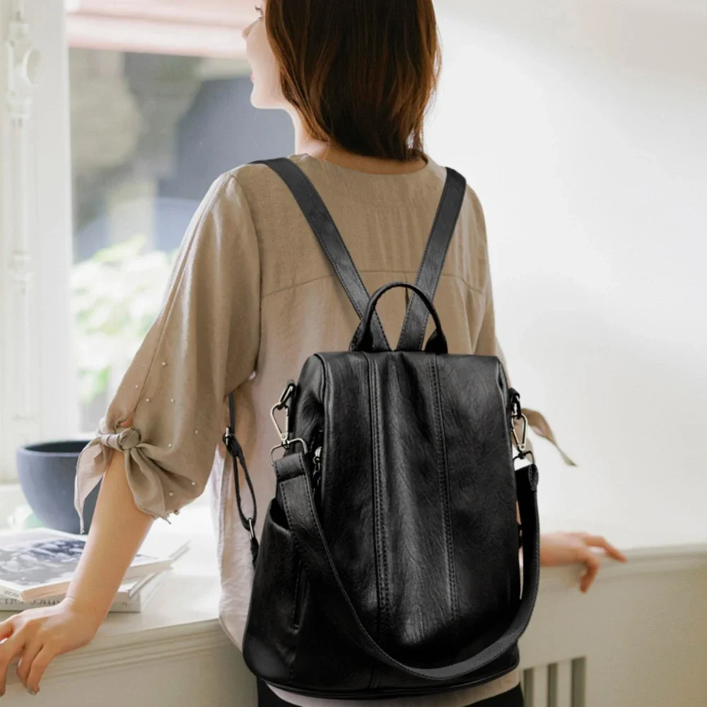 NUEVA Mochila Antirrobo para P - Leather Backpack Vintage reseña y precio